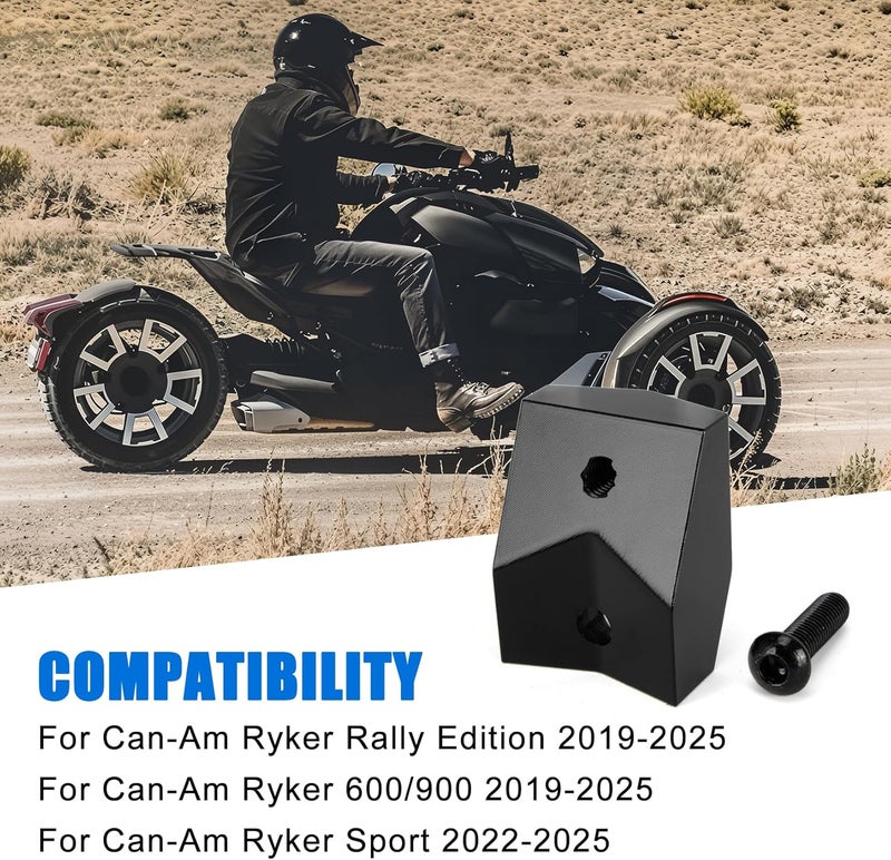 psler Aluminum 1-1/4" Gauge Riser for 2019-2025 Can-Am Ryker 600 900 Rally Sport, Black - Image 4